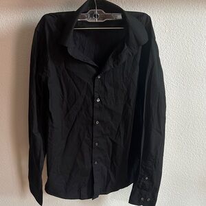 EUC Banana Republic Black Dress Shirt size Small